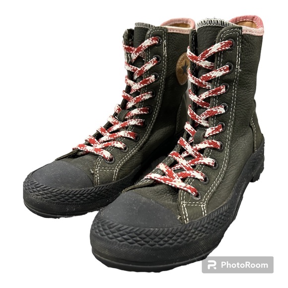 Converse Shoes - Converse Chuck Taylor All Star High tops Dark Green Leather Women’s Sz 5.5